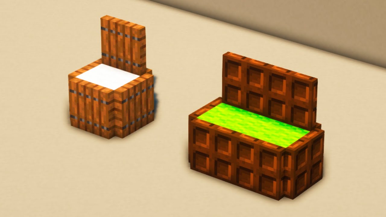 Decoration of Sofas in Minecraft YouTube