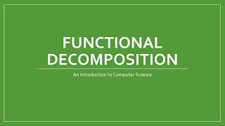 Functional Decomposition (v2.0.0) screenshot 5