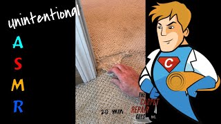 ASMR 20 minute beige looped carpet repair