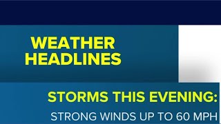 Sunday, March 15th Weather Headlines