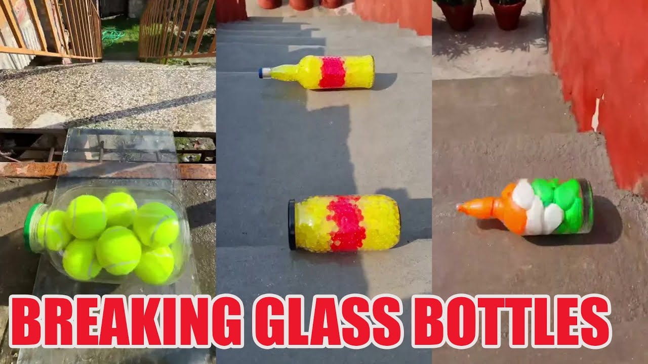 Breaking Glass Bottles & Balloon Drops 😱🔥 Crushing Crunchy & Soft Things! 