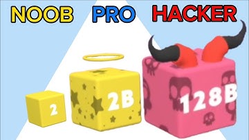Happy Cubes 2048 in NOOB VS PRO VS HACKER