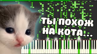 ТЫ ПОХОЖ НА КОТА, ХОЧУ ЗАБРАТЬ ТЕБЯ ДОМОЙ... НА ПИАНИНО (MIDI)