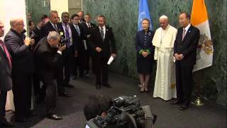 Arrival of His Holiness Pope Francis at the United Nations