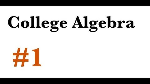 College Algebra - 1 - Graphs of Equations (1.1 Part 1)