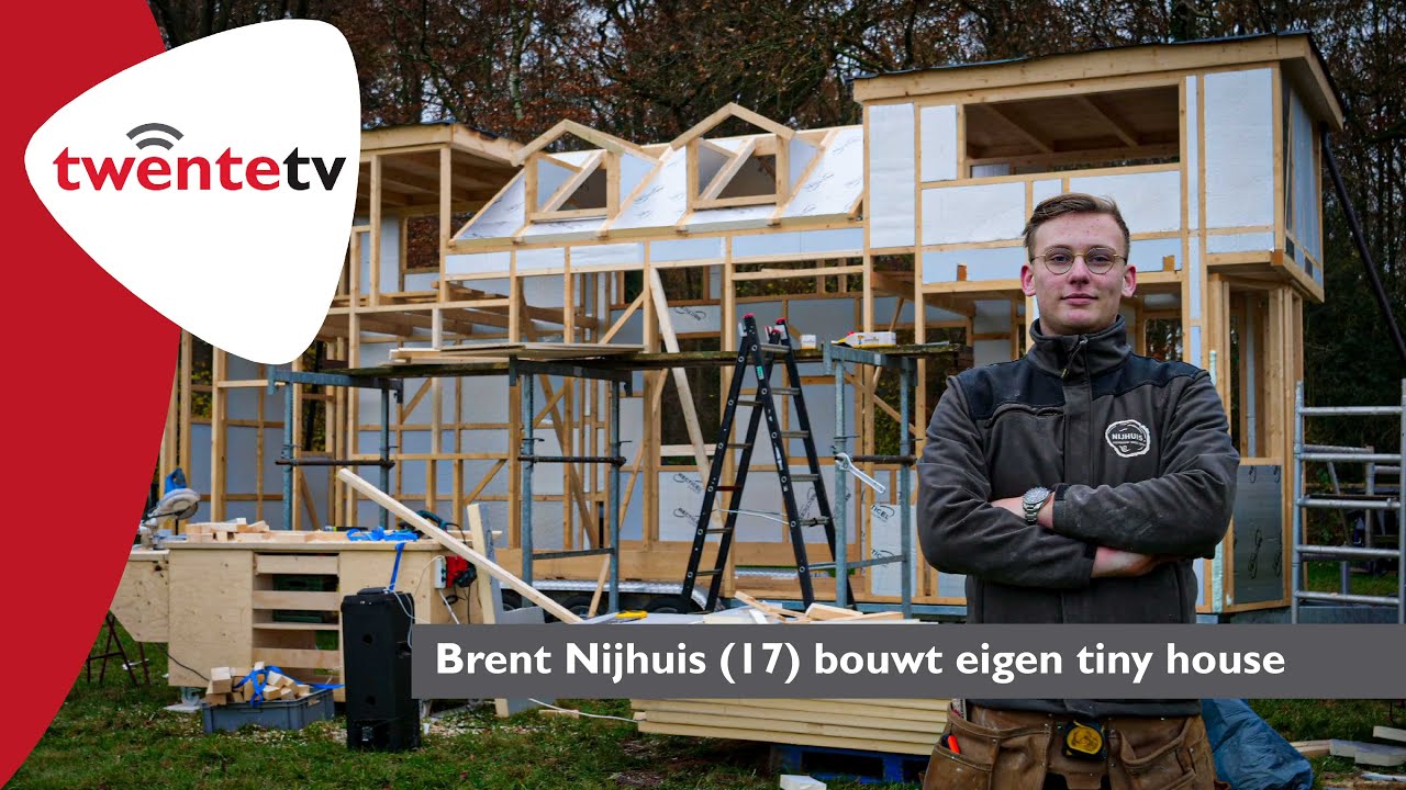 Update Brent Nijhuis (17) bouwt eigen tiny house op wielen - Twente TV