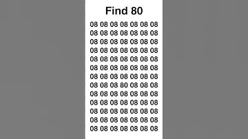 Only 2% of Sharp Eyes Can Spot the Hidden 80 in 6 Secs! #shorts #opticalillusion #brainteaser #trend