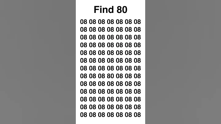 Only 2% of Sharp Eyes Can Spot the Hidden 80 in 6 Secs! #shorts #opticalillusion #brainteaser #trend