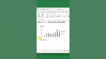 STACKED COLUMN CHART ~ Cocok buat liat tren penjualan per kategori tertentu #serunyabelajar #excel