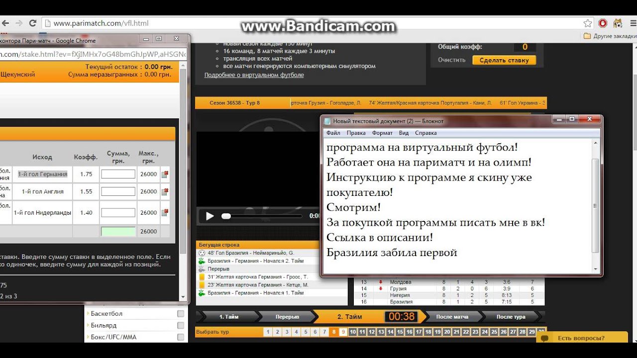 Программа Виртуальная Футбольная Лига