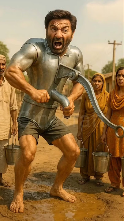 💥 “Sunny Deol Becomes the Handpump! | Funniest Desi Action Scene | Comedy Cinematic Shorts”