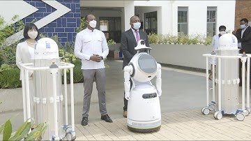 Rwanda receives disinfectant robots to fight spread of #COVID19