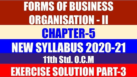 11th Std. O. C. M Chapter-5 Exercise Solution Part-3@COMMERCEACADEMIA