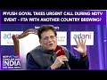 Piyush Goyal Takes Urgent Call During NDTV Interview - FTA With Another Country Brewing?