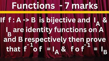 Functions | Theorem : f-¹ o f = IA & f o f-¹ = IB @EAG
