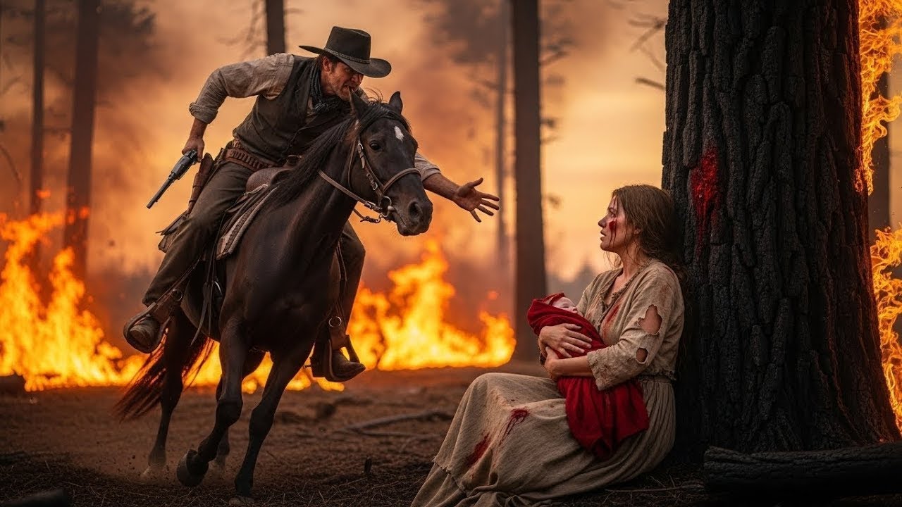 Piégée par un incendie avec son bébé — le cow-boy arrivé possédait la moitié de l’Ouest