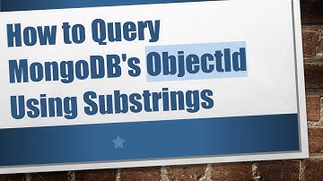 How to Query MongoDB