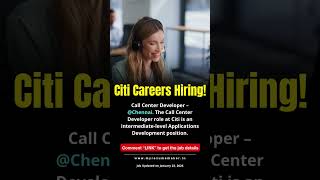 Citi Hiring Call Center Developer | Java & Spring Boot Job in Chennai | Hybrid MNC Role #chennaijobs