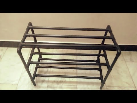 How to make shoe rack with PVC pipes - YouTube