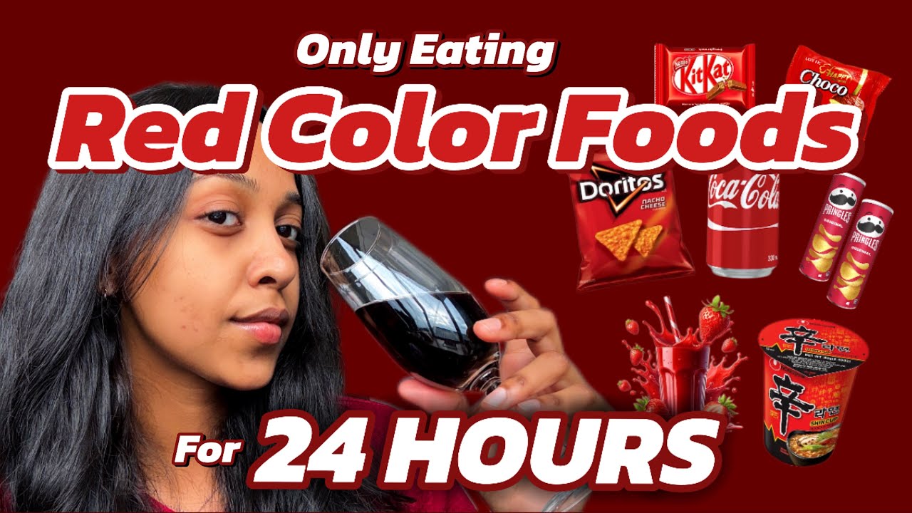 Color Food Challenge ❤️‍🔥 for 24 hours #vlog #japan #food #challenge #popular #treding #youtube