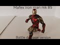 Mafex Iron man MK 85 battle damage review