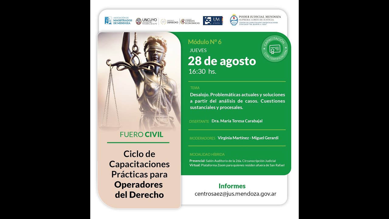 CICLO DE CAPACITACIONES PRÁCTICAS PARA OPERADORES DEL DERECHO - MÓDULO ...