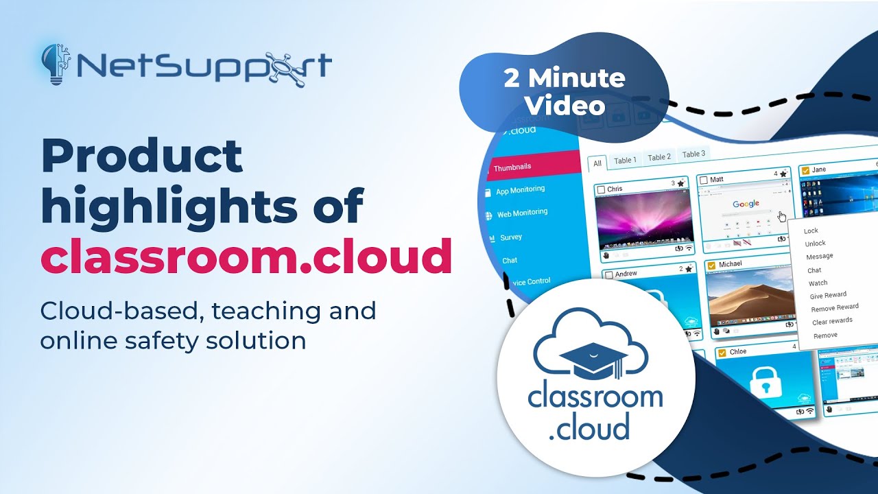 Cloud-based, instruction, safeguarding and IT management - Product highlights of classroom.cloud