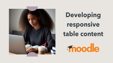 Creating a Responsive Table in Moodle