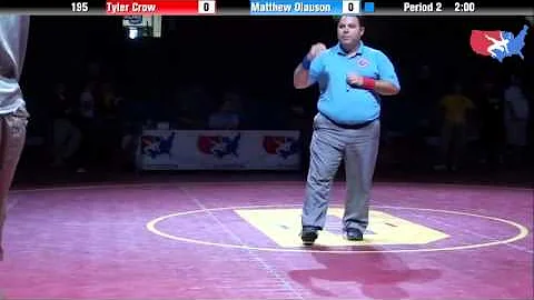 Fargo 2012 195 7th Place Match: Tyler Crow (Missouri) vs. Matthew Olauson (Maryland)