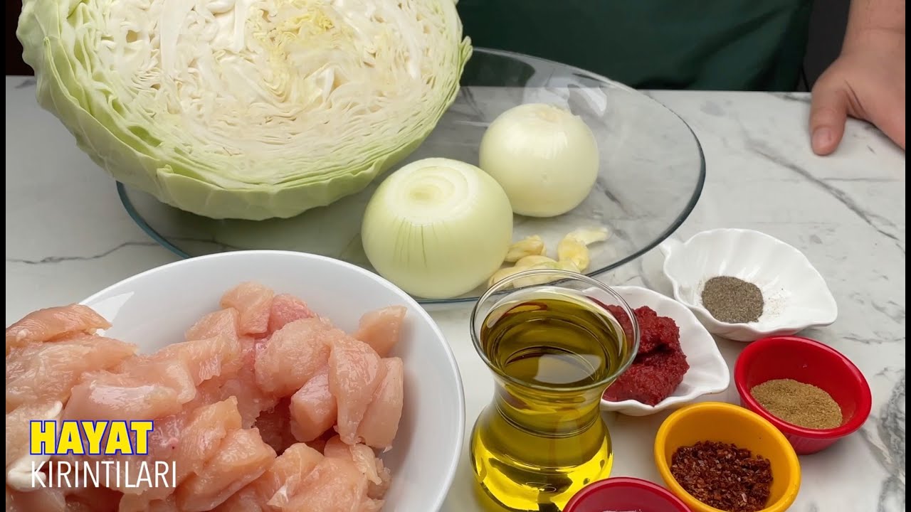 TAVUKLU LAHANA KAVURMASI 🥬🍗🥗ENFES BİR TAT😋 