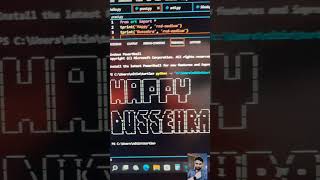 Happy Dussehra Art using Python | NIIN KM | VS code