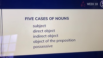 Classical Conversations - Cycle 2 Week 18 - English Grammar (five cases of nouns)