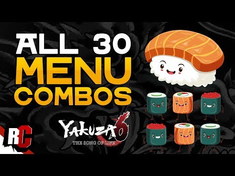 YAKUZA 6 | All 30 MENU Combinations (Finding Meal Combos and Restaurants in Yakuza 6)