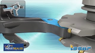 ISCAR INDUSTREALIZE -  Automotive - Cars - Steering Knuckle - Face Milling Drilling & Chamfering