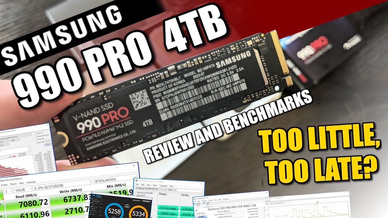 Samsung 990 Pro 1TB Gen4 M.2 NVMe Internal SSD