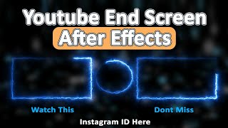 Youtube End Screen Animation By After Effects And Saber Plugin