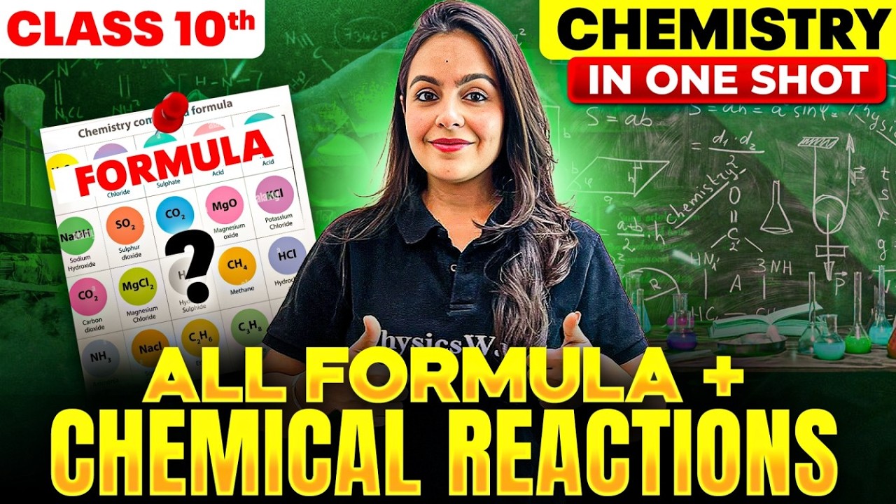 Class 10 Chemistry All Formulas + Reactions 🔥 In One Shot | Full Revision