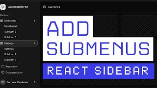 Add Submenus to Laravel React Shadcn Sidebar