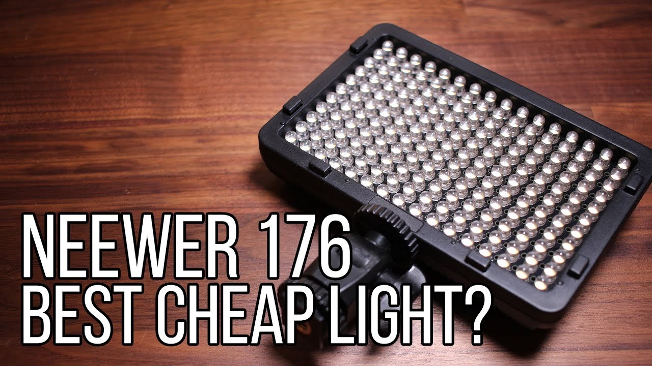 Neewer 176 LED - Best cheap lighting solution? - YouTube