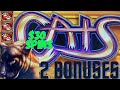 CATS SLOT MACHINE HIGH LIMIT $30 bet Got 2 Bonuses