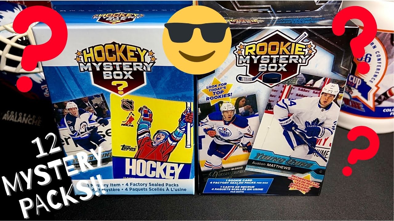 **12 MYSTERY PACKS!** ROOKIE MYSTERY BOX AND 2 HOCKEY MYSTERY BOXES