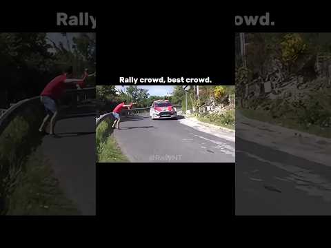 Rally Fans Steer Driver Away from Trouble! 🧠🏁