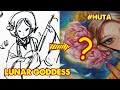 Drawing lunar goddess for midautumn festival   huta chan