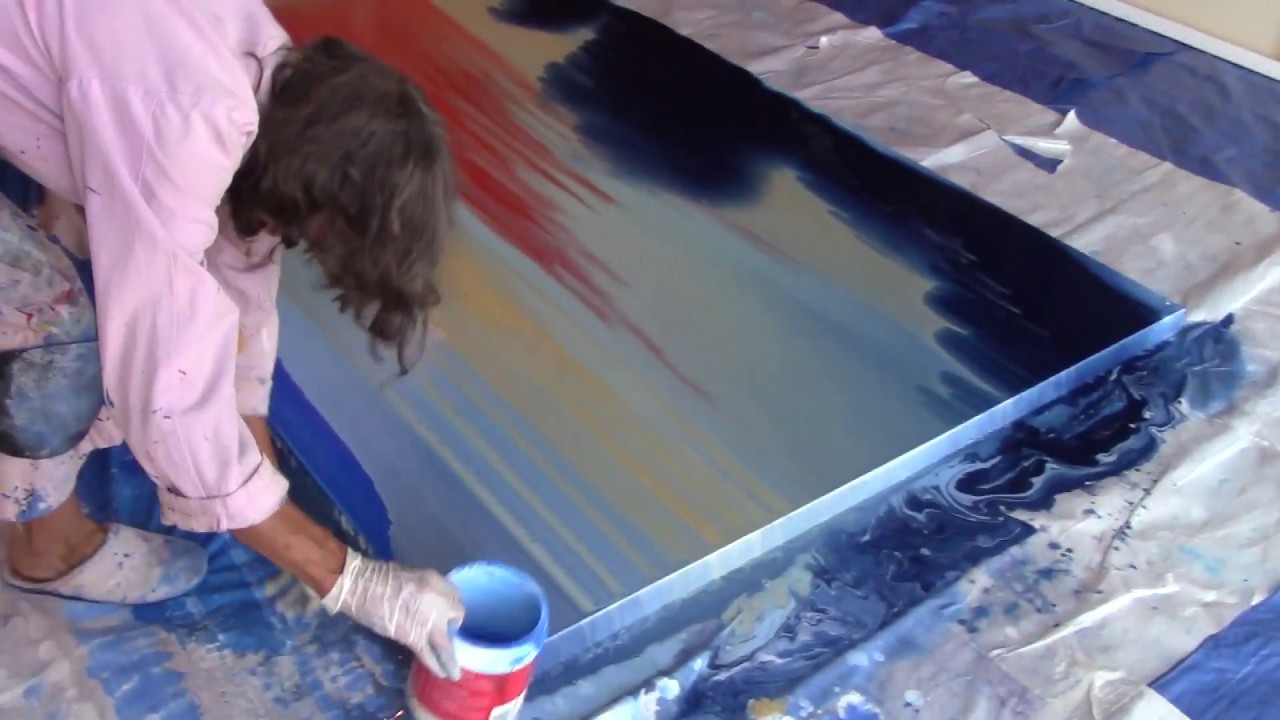 Marlis Jermutus Painting in her studio – DEMO – August 31, 2019