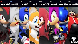 Sonic vs Knuckles vs Shadow vs Silver vs Tails vs Metal Sonic vs Espio vs Doctor Eggman | #4