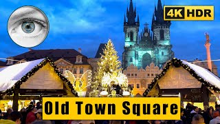 Prague’s main Christmas market opened in the Old Town Square 🇨🇿 Czech Republic 4k HDR ASMR