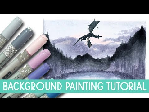 EASY Background Tutorial with COPIC | SKYRIM inspired | Lazy Background Series