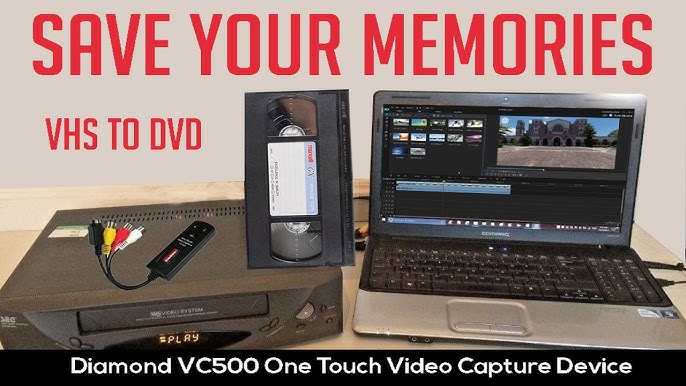 Diamond Multimédia VC500ST One Touch Convertisseur numérique Autonome :  Capture/Enregistrement vidéo à partir de VHS, HI8, caméscope, décodeur ou