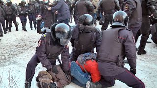 Хроника задержаний на митинге в Челябинске 31.01.21.Митинг за Навального.