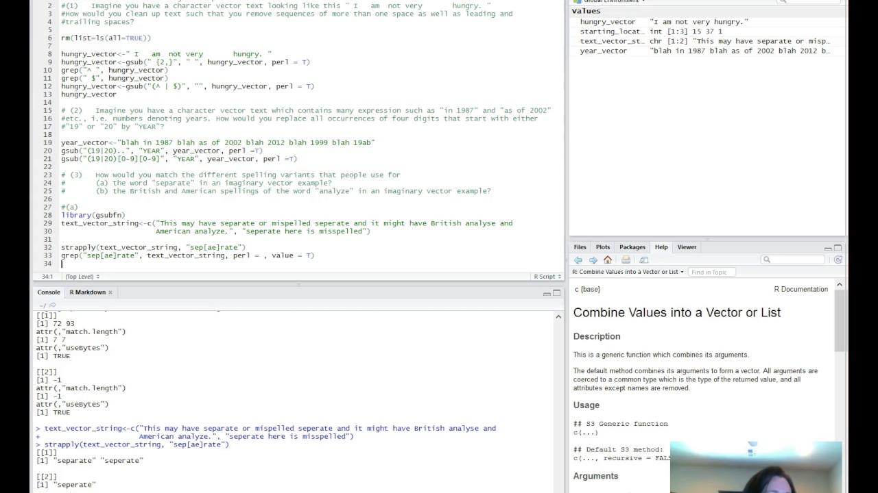 Episode 39-R Character string match exercises - YouTube